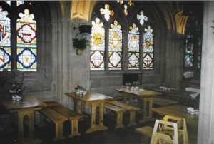Benches and Table for the Exeter Cathedral refectory.