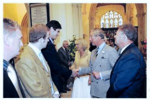 Prince Charles And Comilla Visiting Bromham church for which I worked For http://www.hugh-harrison.co.uk/ Along side Cameron Stewart.