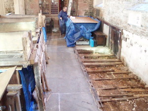 Church Pew and Floor repairs.