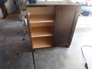 custom cabinet for stair landing